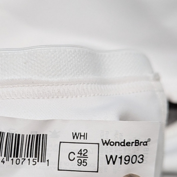 Wonderbra W1903 white with pink lace  wireless no poke bra 42D - Picture 8 of 9